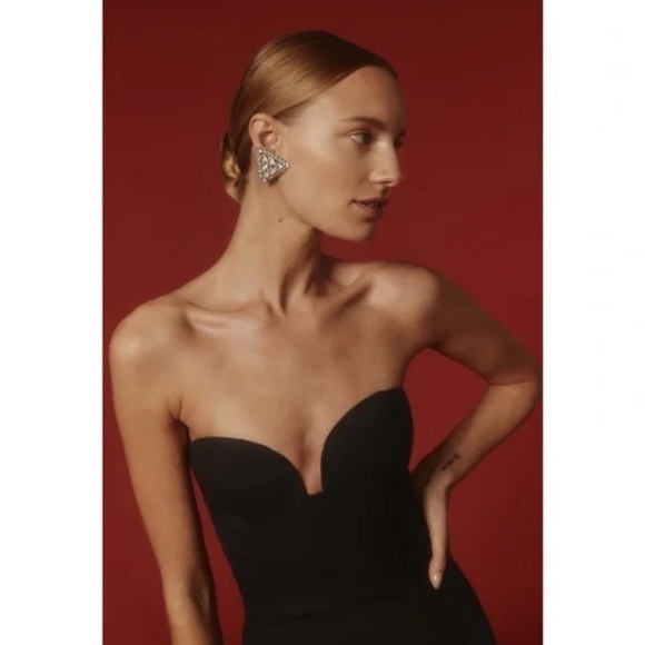 Reformation Black Sweetheart Strapless Joline Mini Dress - Picture 14 of 14